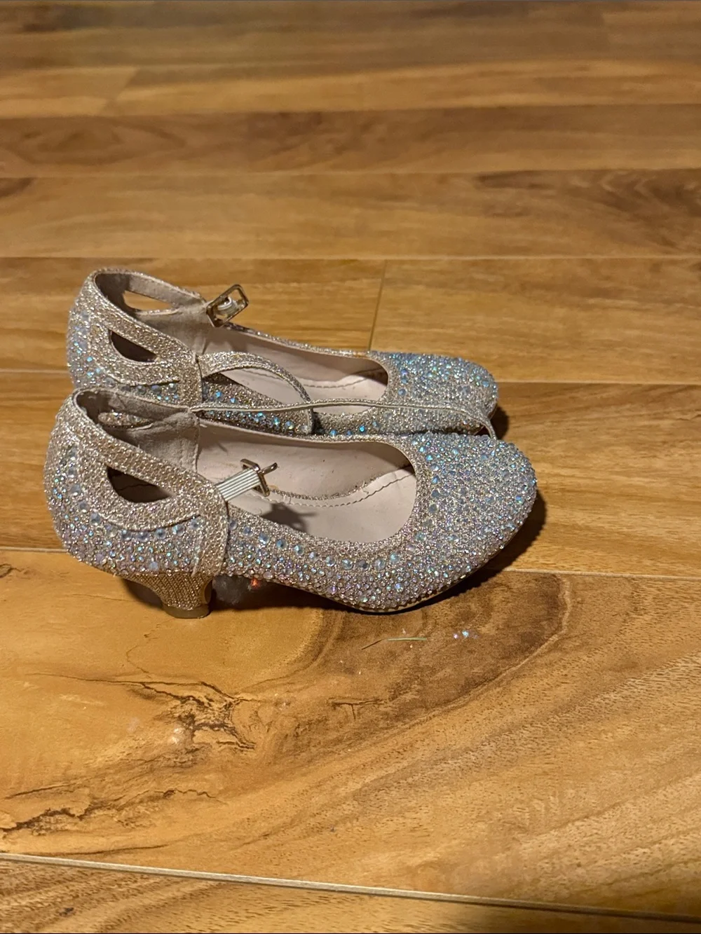 White Floral Strap Sandals and Glitter Ballet Flats - Kids Dress Shoes